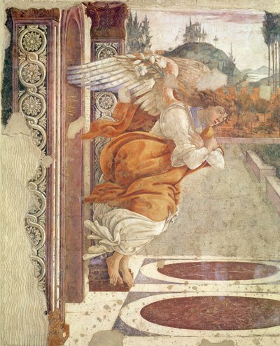 Die Verkündigung (Detail) von Sandro Botticelli